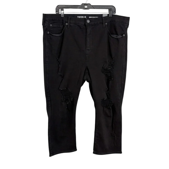 Torrid Black Crop Sky High Skinny Premium Stretch Jeans Women's Plus Size 20 NWT - Picture 1 of 9